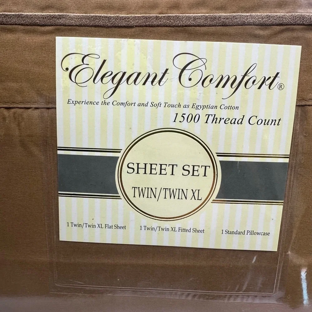 Elegant Comfort 1500 Thread Count Twin Twin XL Sheet Set 3pc Camel Brown New